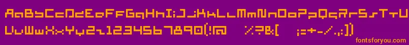 Supersim Font – Orange Fonts on Purple Background