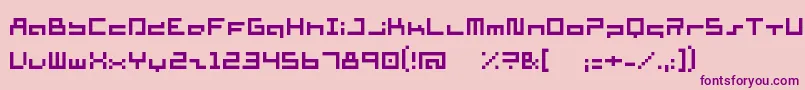 フォントSupersim – ピンクの背景に紫のフォント