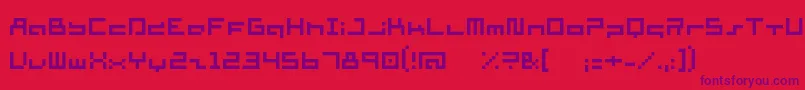 Supersim Font – Purple Fonts on Red Background