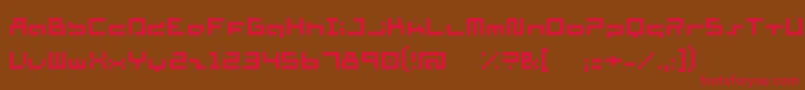 Supersim Font – Red Fonts on Brown Background