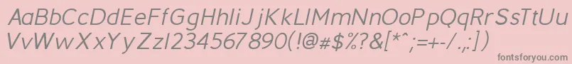 BerlinItalic Font – Gray Fonts on Pink Background