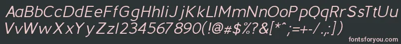 BerlinItalic Font – Pink Fonts on Black Background