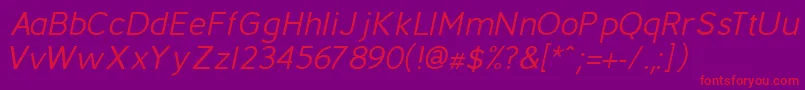 fuente BerlinItalic – Fuentes Rojas Sobre Fondo Morado