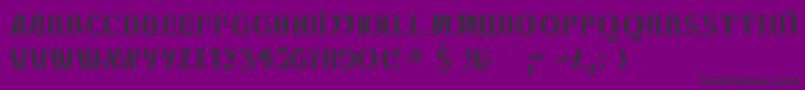 Шрифт Mklungerfs – чёрные шрифты на фиолетовом фоне
