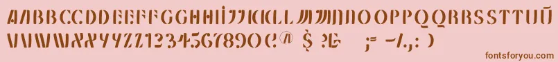 Mklungerfs Font – Brown Fonts on Pink Background