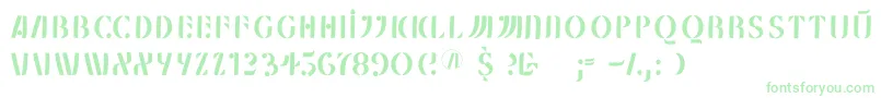 Mklungerfs Font – Green Fonts on White Background
