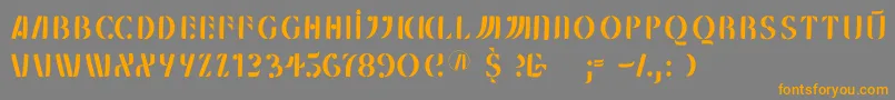 Mklungerfs Font – Orange Fonts on Gray Background