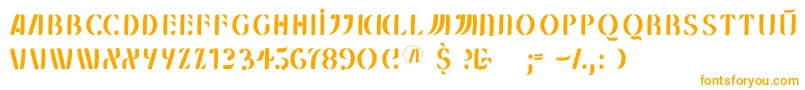 Więcej informacji o czcionce Mklungerfs Czcionka Mklungerfs – pomarańczowe czcionki na białym tle