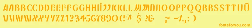 Mklungerfs Font – Orange Fonts on Yellow Background