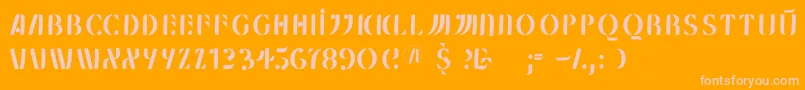 フォントMklungerfs – オレンジの背景にピンクのフォント