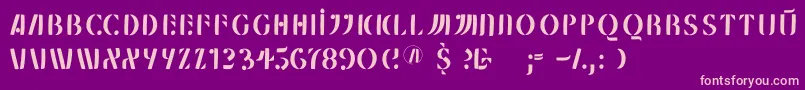 Mklungerfs Font – Pink Fonts on Purple Background