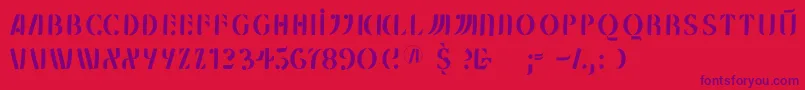 Mklungerfs Font – Purple Fonts on Red Background