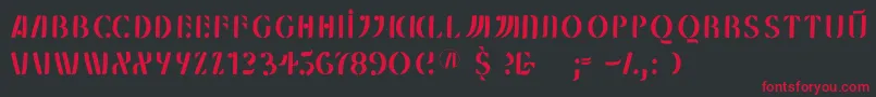 Mklungerfs Font – Red Fonts on Black Background
