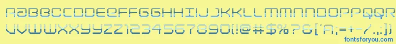 Lightbrigadegrad Font – Blue Fonts on Yellow Background