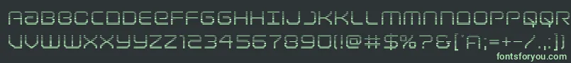 Czcionka Lightbrigadegrad – zielone czcionki na czarnym tle