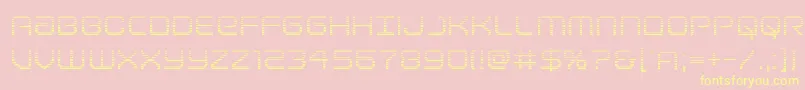 Шрифт Lightbrigadegrad – жёлтые шрифты на розовом фоне