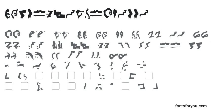 Schriftart DestronicGrafitti – Alphabet, Zahlen, spezielle Symbole