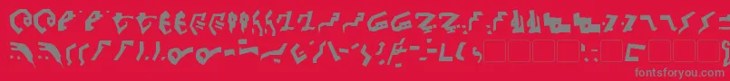 フォントDestronicGrafitti – 赤い背景に灰色の文字