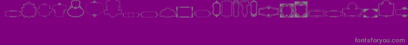 VintagePanels06 Font – Gray Fonts on Purple Background