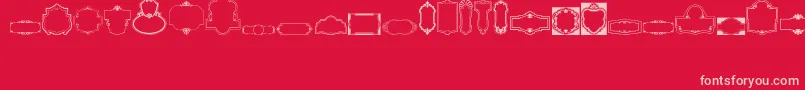 More about VintagePanels06 Font VintagePanels06 Font – Pink Fonts on Red Background