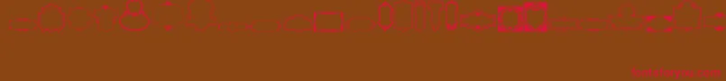 VintagePanels06 Font – Red Fonts on Brown Background