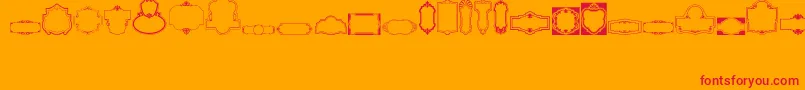 VintagePanels06 Font – Red Fonts on Orange Background