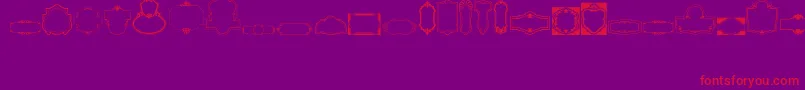 VintagePanels06-Schriftart – Rote Schriften auf violettem Hintergrund