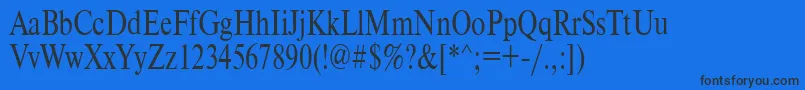 Шрифт Timeset85n – чёрные шрифты на синем фоне