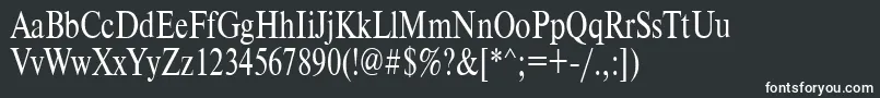 Timeset85n-fontti – valkoiset fontit mustalla taustalla