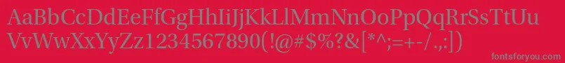 UtopiastdSubh Font – Gray Fonts on Red Background