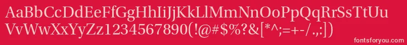 UtopiastdSubh Font – Pink Fonts on Red Background