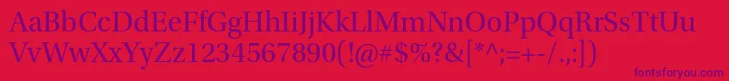 UtopiastdSubh Font – Purple Fonts on Red Background