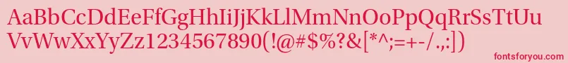 UtopiastdSubh Font – Red Fonts on Pink Background
