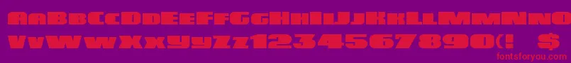 フォントDs Poster – 紫の背景に赤い文字
