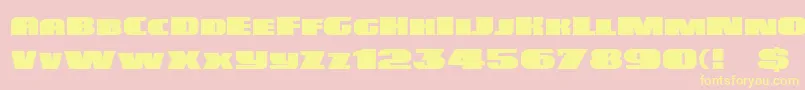 Ds Poster Font – Yellow Fonts on Pink Background