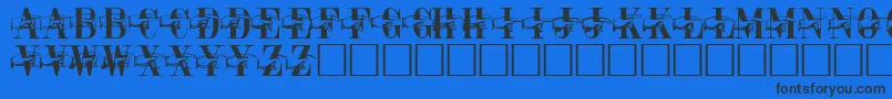 PointageRegular Font – Black Fonts on Blue Background