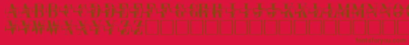 En savoir plus sur la police PointageRegular Police PointageRegular – polices brunes sur fond rouge