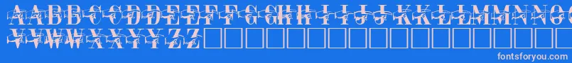Шрифт PointageRegular – розовые шрифты на синем фоне