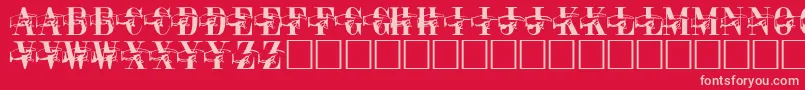 PointageRegular Font – Pink Fonts on Red Background