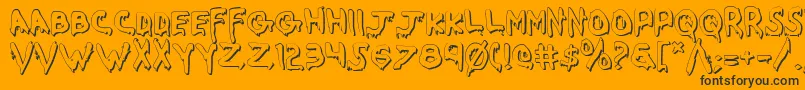 Werebeasts Font – Black Fonts on Orange Background