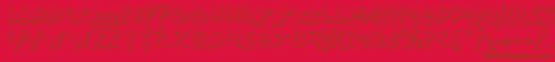 フォントWerebeasts – 赤い背景に茶色の文字