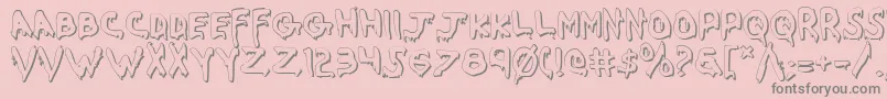 Werebeasts Font – Gray Fonts on Pink Background