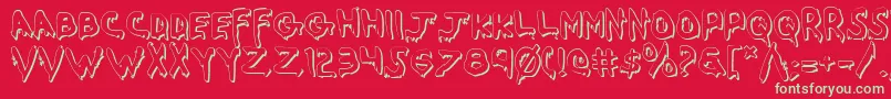 Werebeasts Font – Green Fonts on Red Background