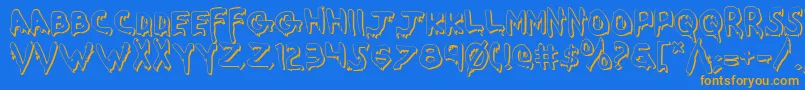 Werebeasts Font – Orange Fonts on Blue Background