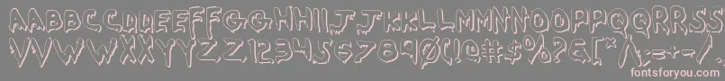 Werebeasts Font – Pink Fonts on Gray Background