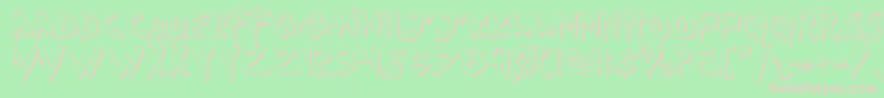 Werebeasts Font – Pink Fonts on Green Background