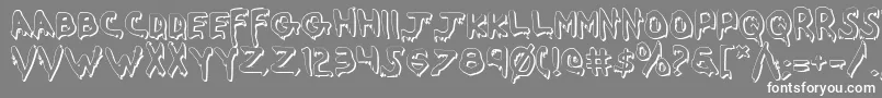 フォントWerebeasts – 灰色の背景に白い文字