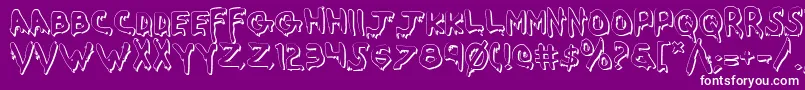 Werebeasts Font – White Fonts on Purple Background