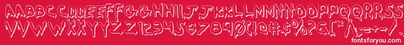 Werebeasts Font – White Fonts on Red Background