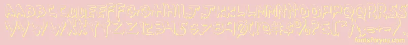 Werebeasts Font – Yellow Fonts on Pink Background